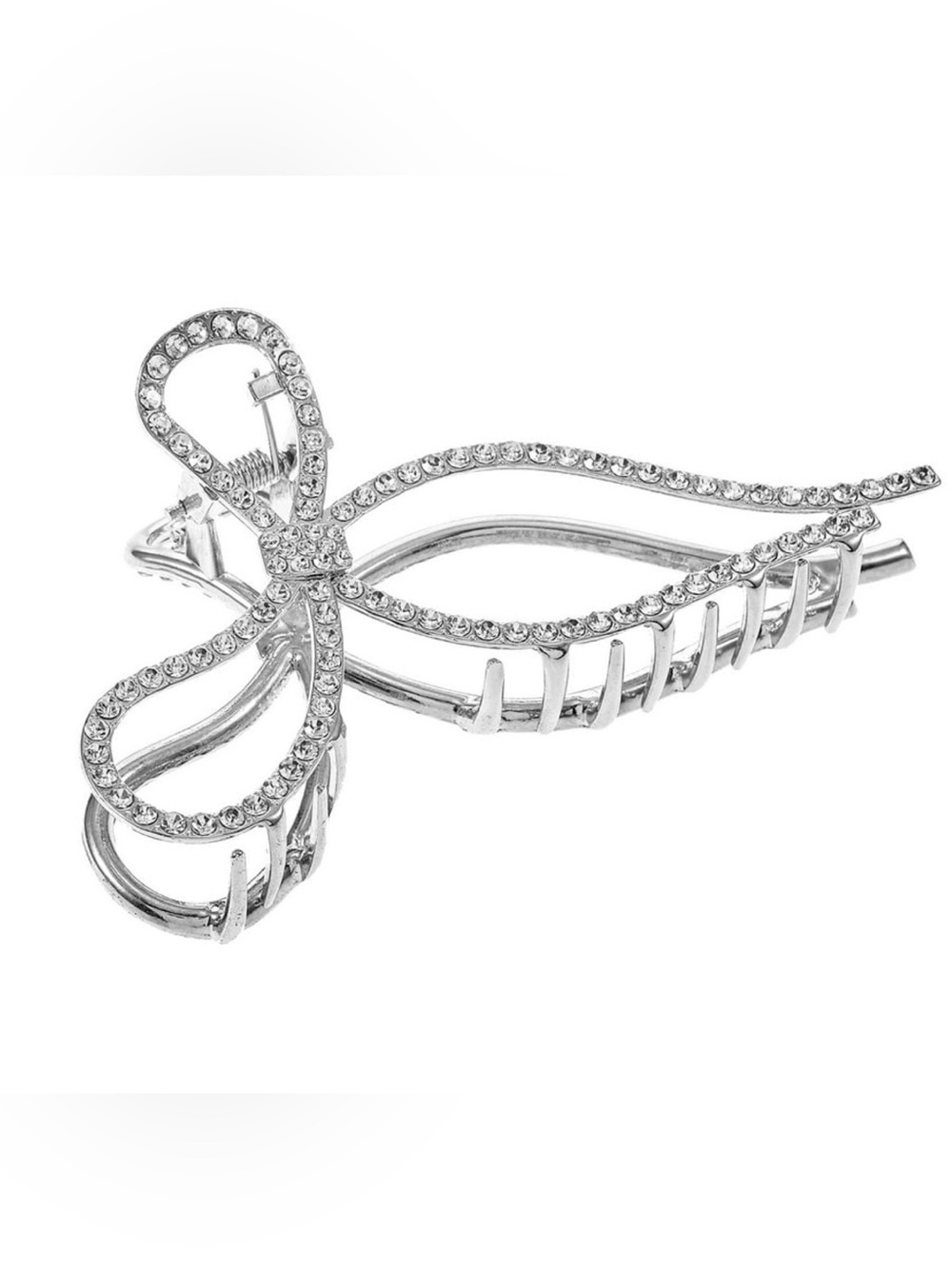 Believe by Brilliance Fine Silver
Plated Hair Clip, Bow Motif